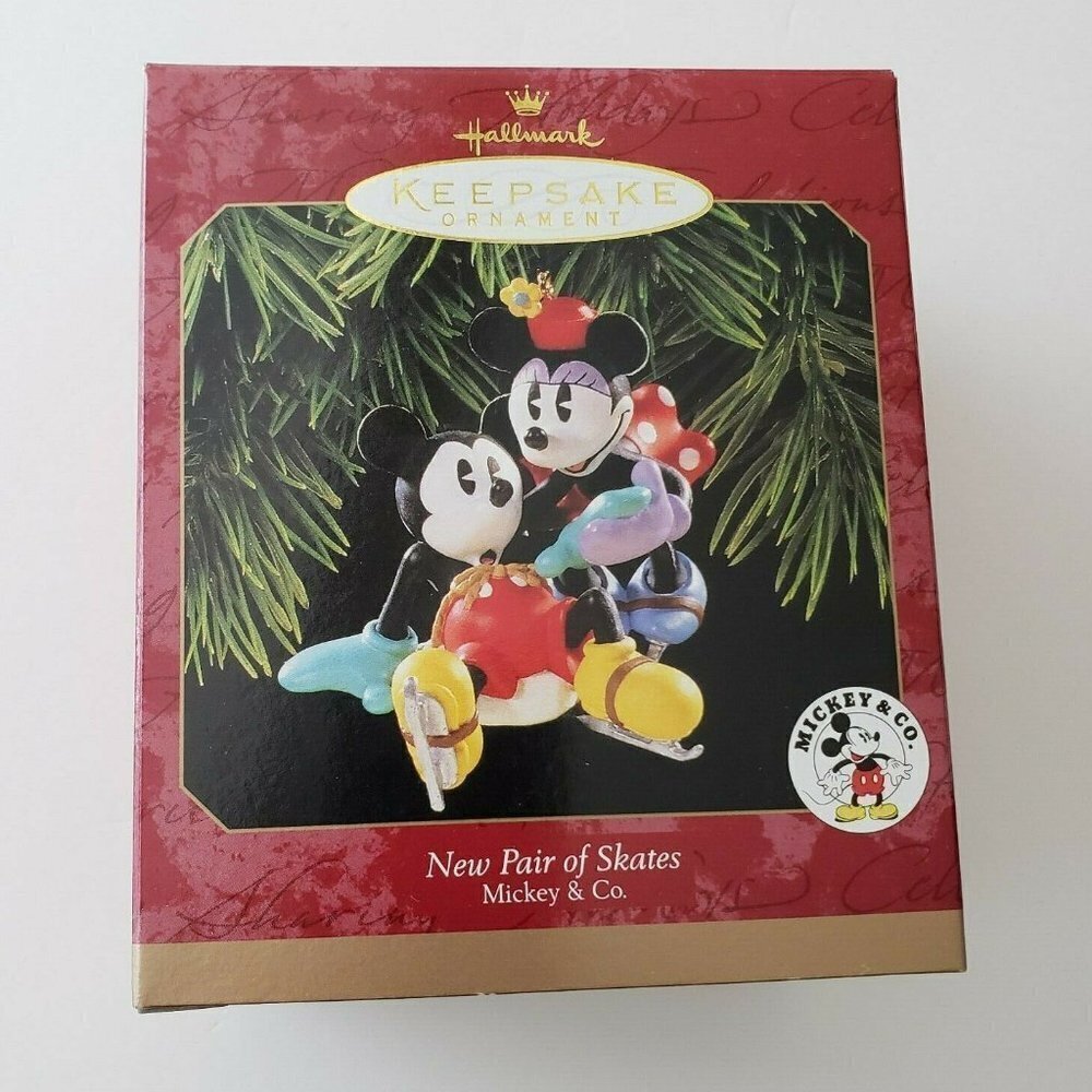 NWT - 1997 Hallmark Disney New Pair Of Skates Mickey Hallmark Keepsake Ornament